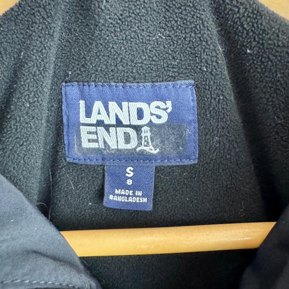 Lands End Kids Squall Parka Jacket Black Waterproof Insulated 511342 Size S 8 - Picture 3 of 16